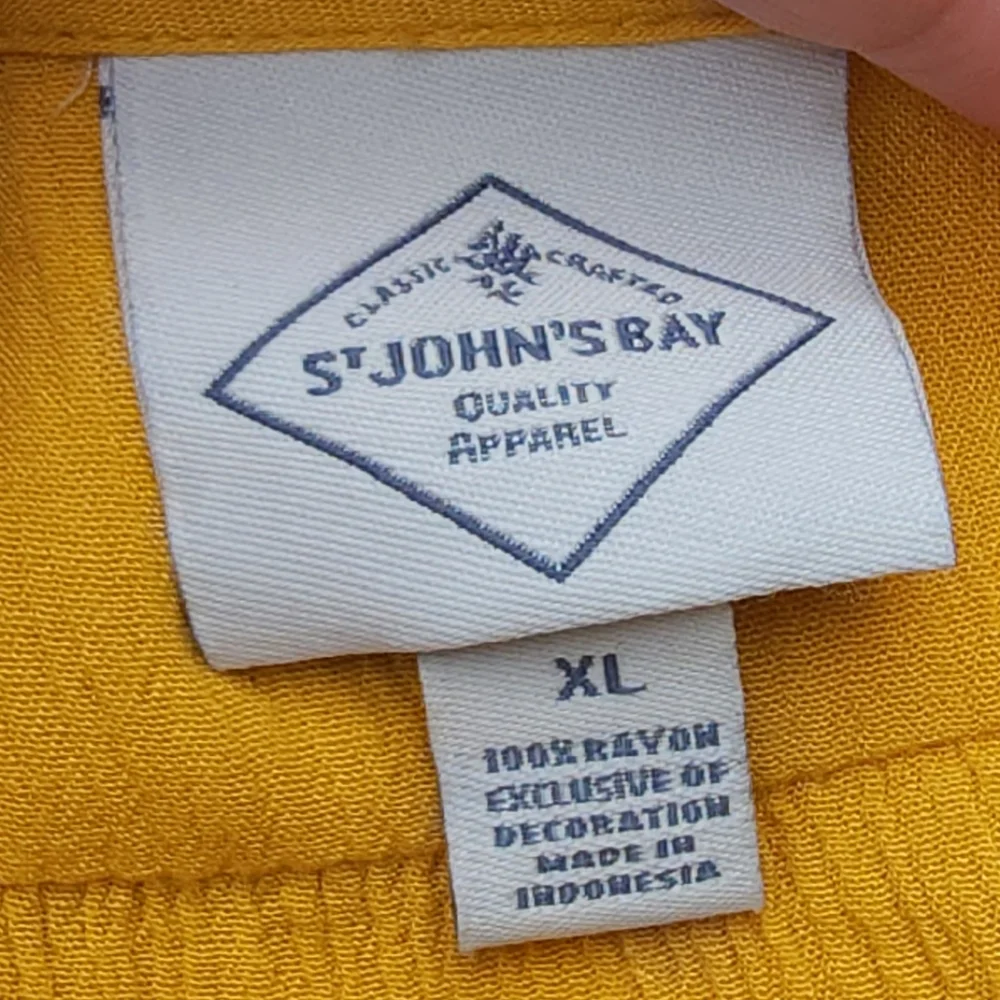 St John's Bay yellow mustard blouse XL